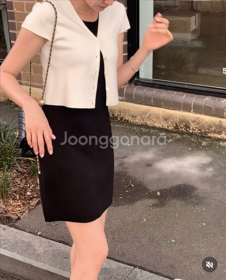 시에 sie 리스 버튼 니트 드레스 S(새상품)--5