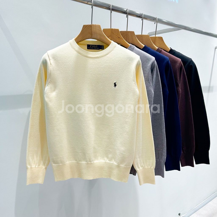 POLO 라운드넥 긴팔 니트--0