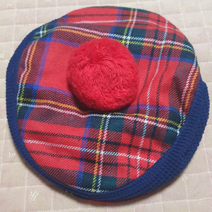 스코틀랜드 타탄체크 모자