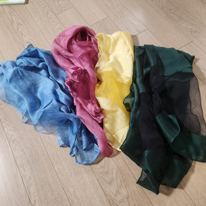 천연염색 실크 스카프
