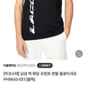 신형 라코스테 빅워딩 프린트 폴로티셔츠 남100-105