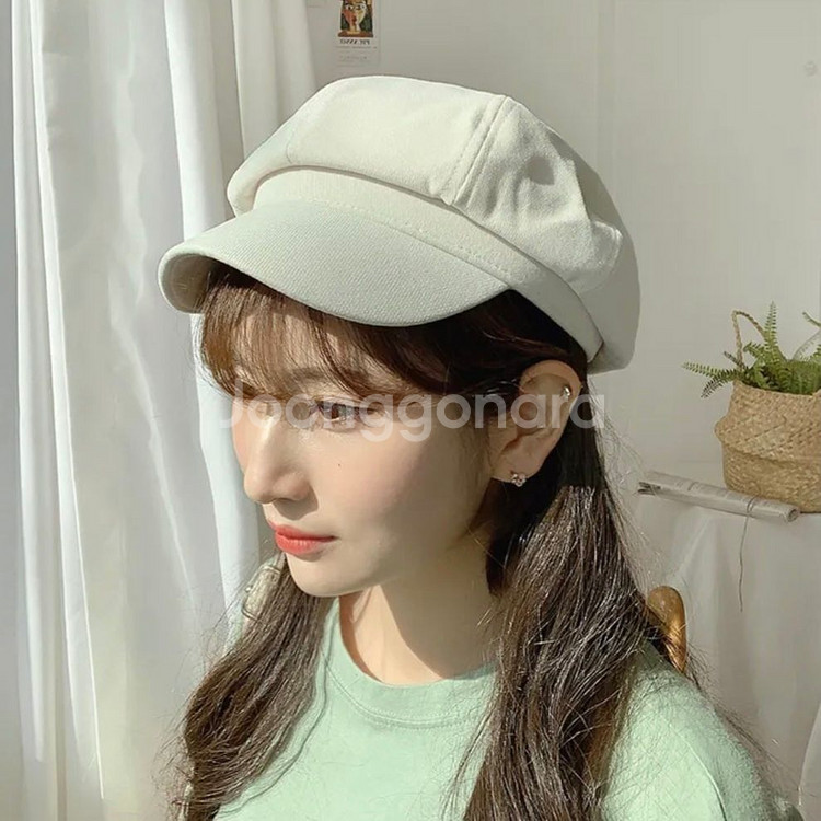 에이블리 아이보리 베레모 빵모자--0