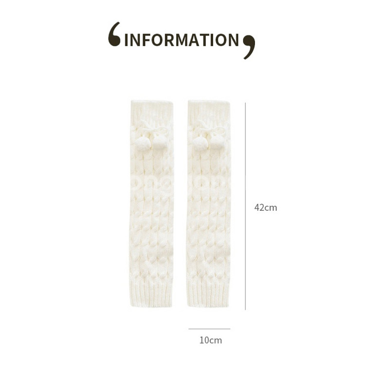 에이블리 아이보리 방울 니트 레그워머--4