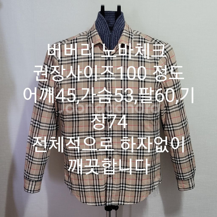 버버리 노바체크 긴팔셔츠--5