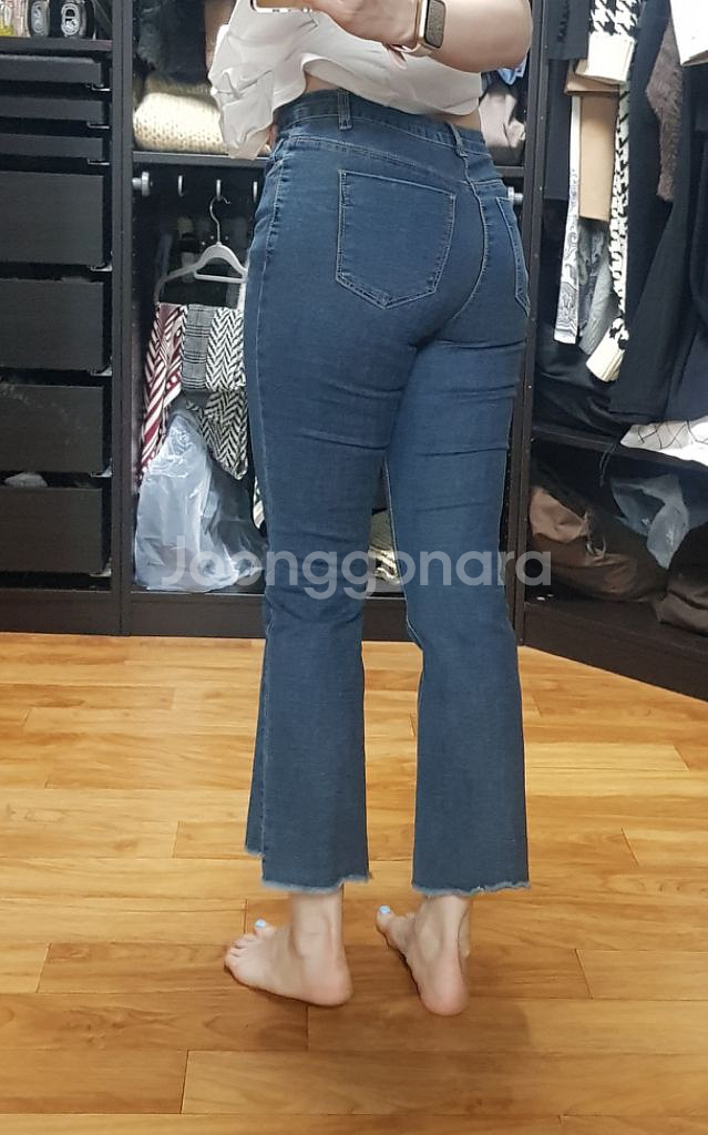 얇은 스판 청바지--3