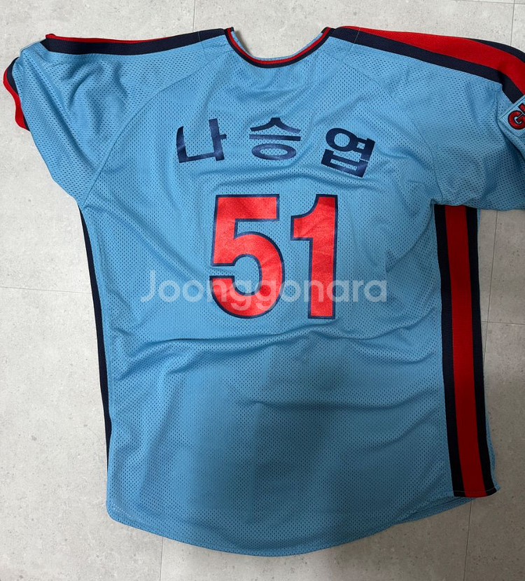 롯데자이언츠 챔피언 원정 유니폼 XL 나승엽 마킹--1
