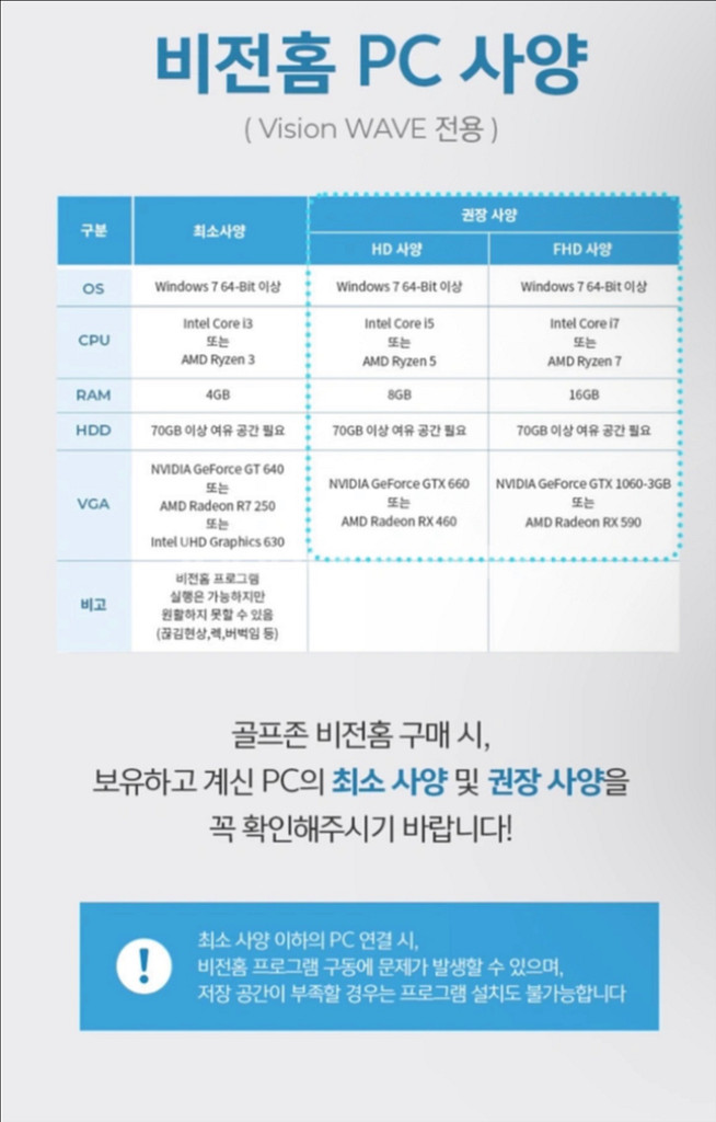 [경북 구미] 골프존 비전홈 판매 (개봉, 미사용)--1