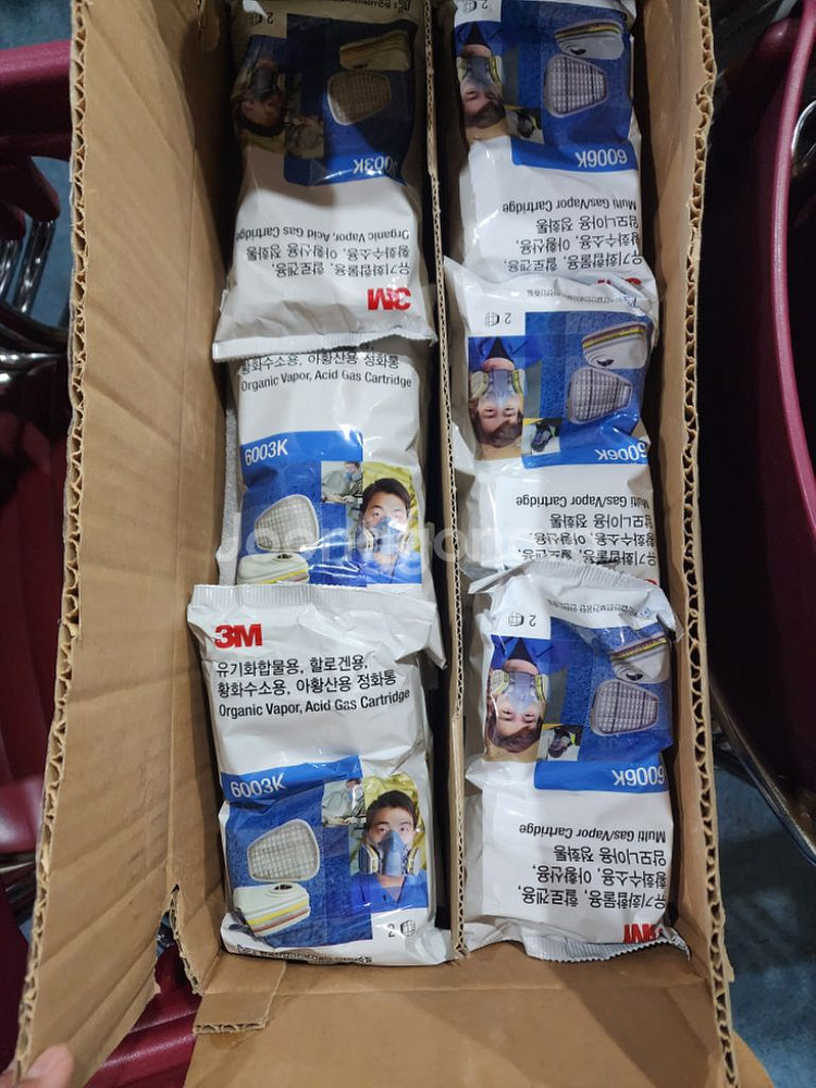 3M 6003K 방독정화통 1박스 60개입 대량 마스--0
