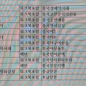 방송통신대 중어중문학과 교재 팔아요