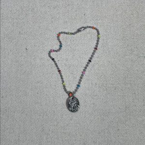 Color Dot Ball Chain Necklace