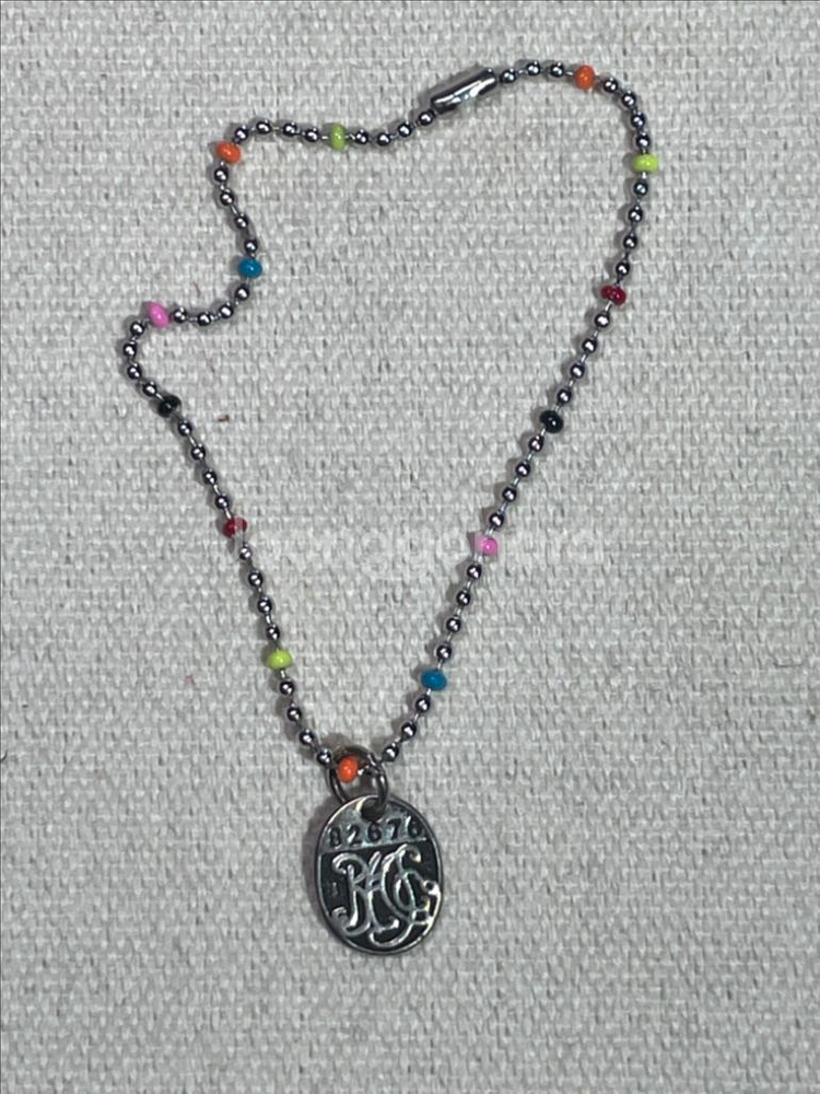 Color Dot Ball Chain Necklace--1