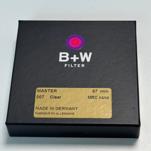 B+W MASTER 007 Clear (67mm) 필터
