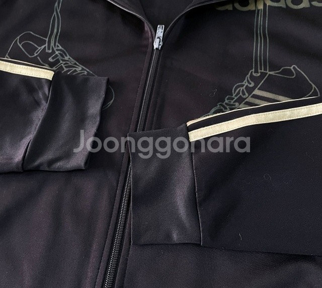 아디다스 블랙 금장 트랙탑 져지집업 105/XL--2
