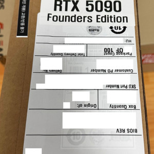 RTX 5090 FE 파운더스 에디션 미개봉 새제품