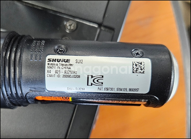 슈어 SLX24 SM58 중고 무선마이크 2세트--6