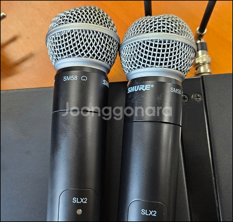 슈어 SLX24 SM58 중고 무선마이크 2세트--5