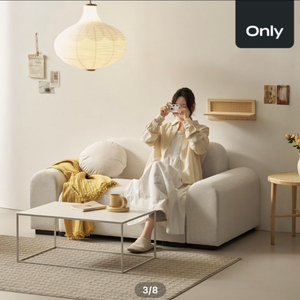 모노하임 2인 소파 아이보리(새상품)+쿠션