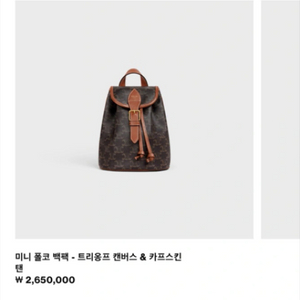 셀린느 미니백팩