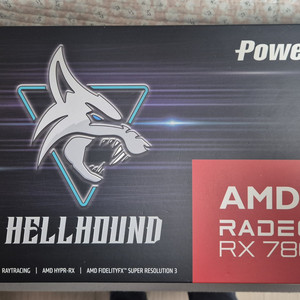 파워칼라 rx 7800xt 헬하운드 팝니다.
