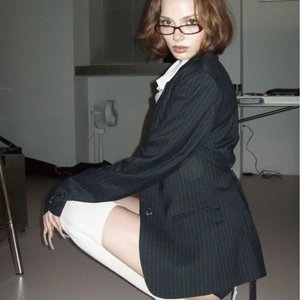 스컬프터 블레이저 팝니다 블랙 스트라이프 자켓