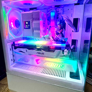 화이트감성PC 라이젠5 5600+GTX1060+32램