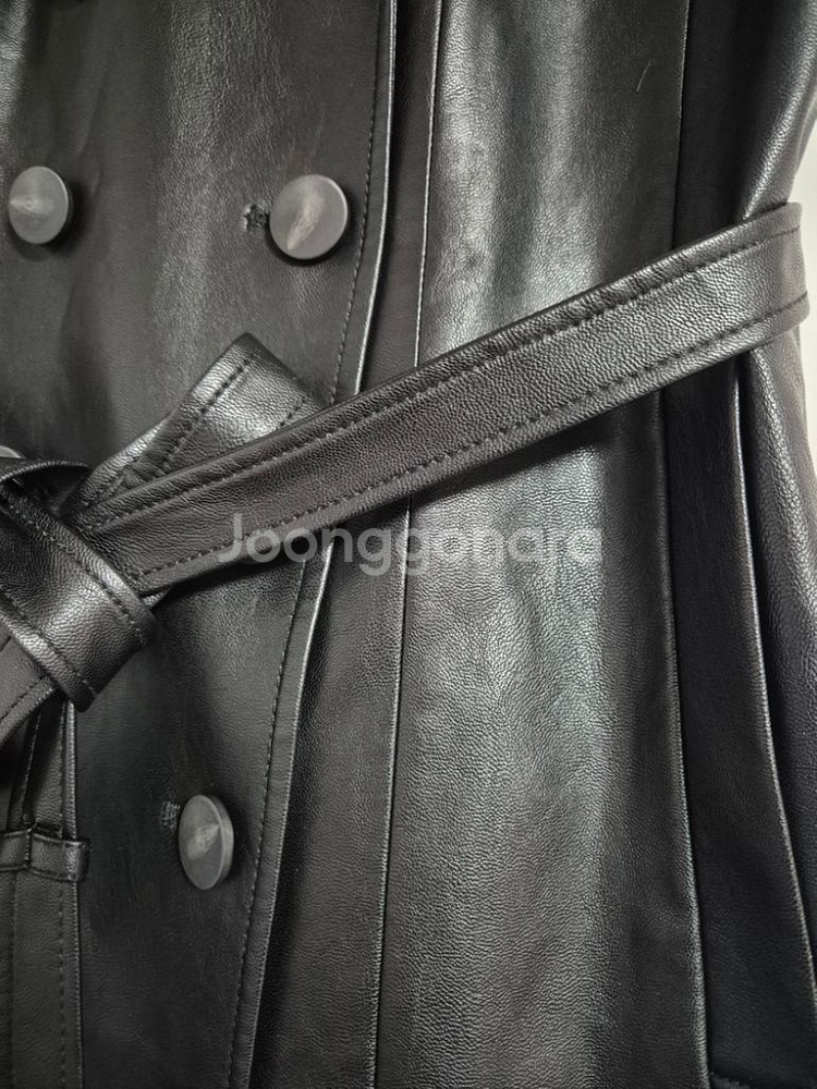 가죽 롱베스트 가죽원피스--6