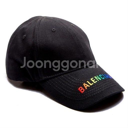 발렌시아가 레인보우 자수 모자--0