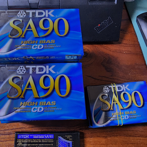TDK SA90 고급 크롬 공테이프 미개봉 신품
