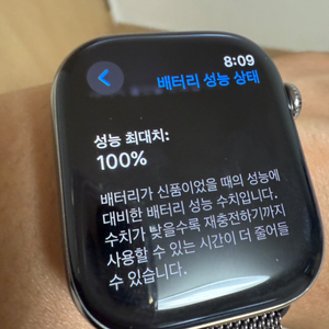 애플워치10 네츄럴 티타늄 46mm + 밀레니즈루프