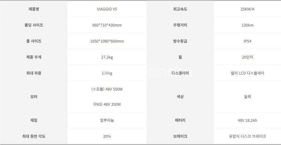 VIAGGIO V5 접이식 전기자전거 새상품--4