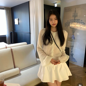 르플레인 벨 키드모헤어 가디건 새상품