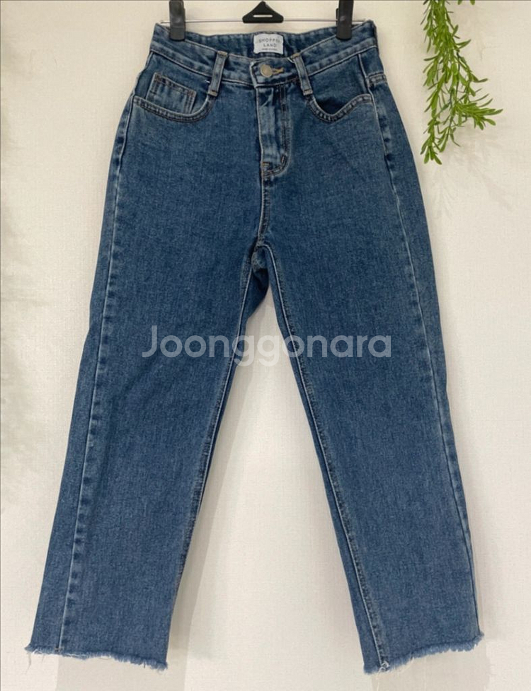 쇼퍼랜드 데님 크롭팬츠 중청 s--0