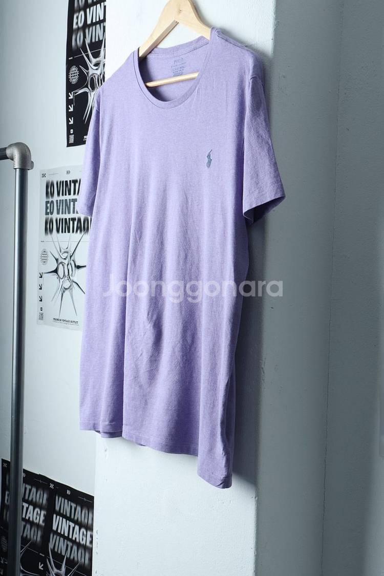 (XL) 폴로 랄프로렌 반팔 티셔츠 퍼플 포니 한정판--3