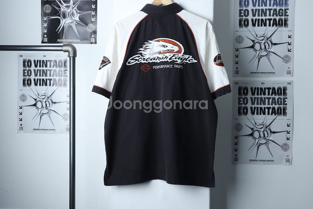 (XL) 할리데이비슨 반팔셔츠 남방 라이더 한정판--5