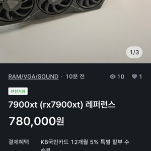 rx 7900xt 재판매 주의