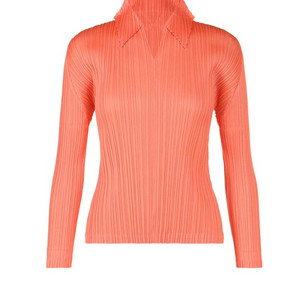 플리츠플리즈 셔츠탑 코랄핑크 5사이즈 플플