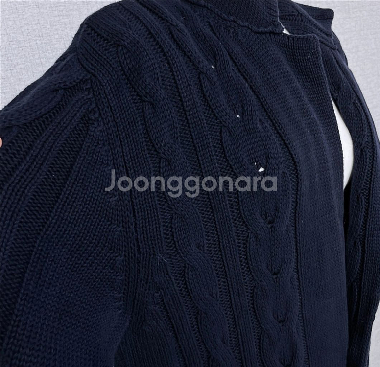 (완전 새제품)페레가모 네이비 니트 코트 M사이즈--3