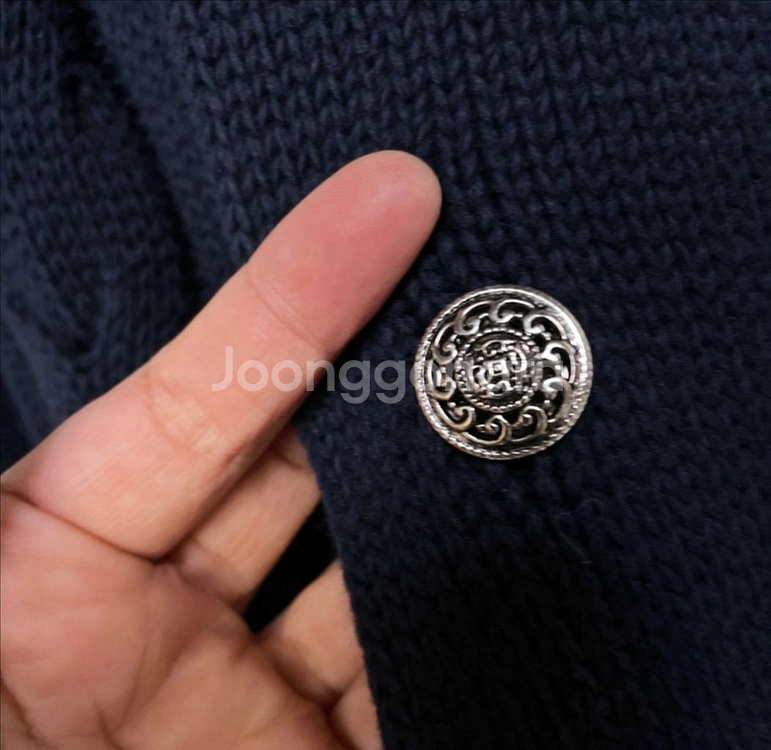 (완전 새제품)페레가모 네이비 니트 코트 M사이즈--5