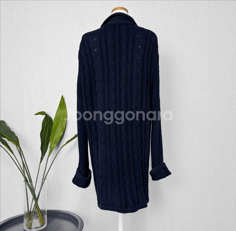 (완전 새제품)페레가모 네이비 니트 코트 M사이즈--7