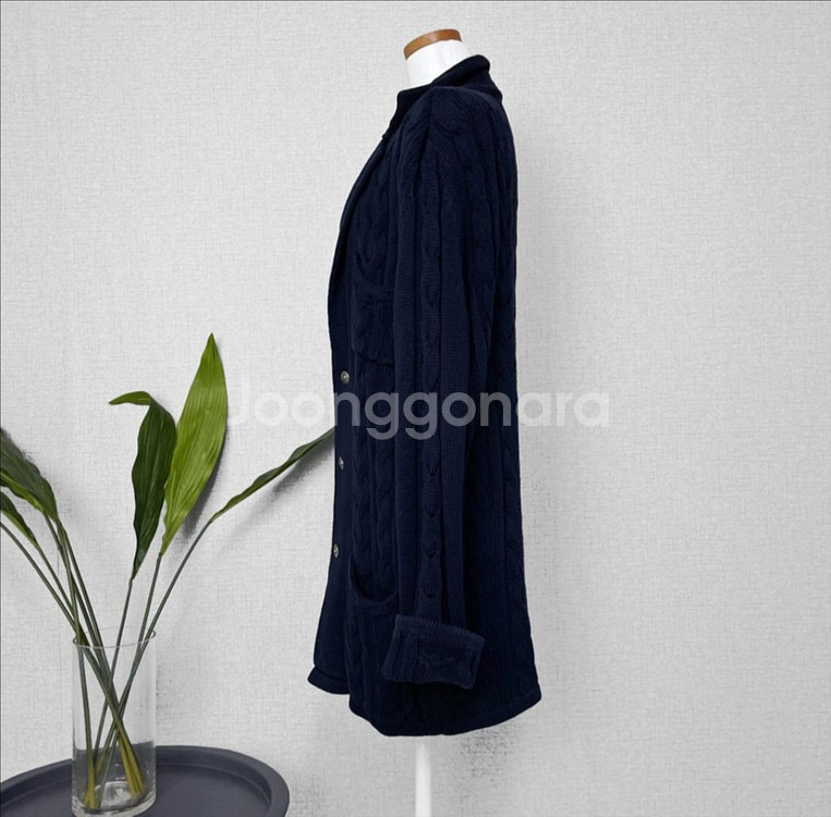 (완전 새제품)페레가모 네이비 니트 코트 M사이즈--6