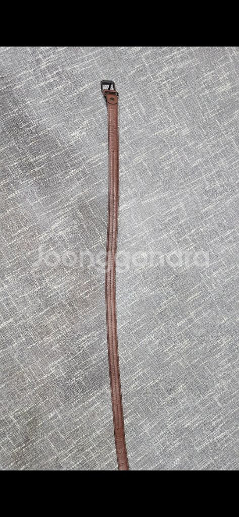 남자 다크 브라운 가죽 베이직 클래식 벨트--0