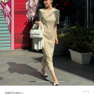 리파인드902 플리츠 미디 원피스 S사이즈