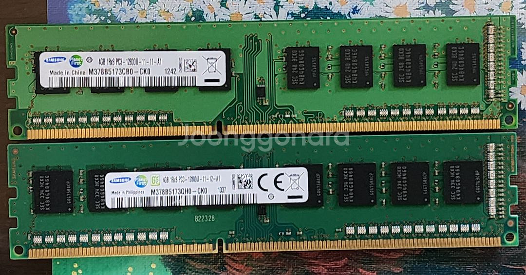 삼성 PC램 4GA. 2개--2