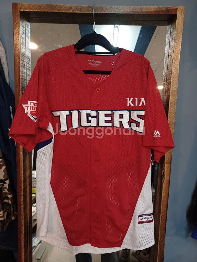 마제스틱 기아타이거즈 이명기 마킹 져지 반팔 xl--0