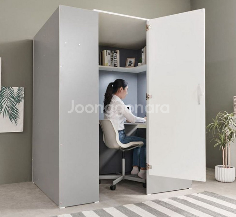 무아르 프리미엄 1인 독서실 책상 세트--1