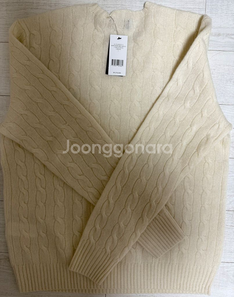 폴로 랄프로렌 케이블 니트 L 105 앤도버크림--1
