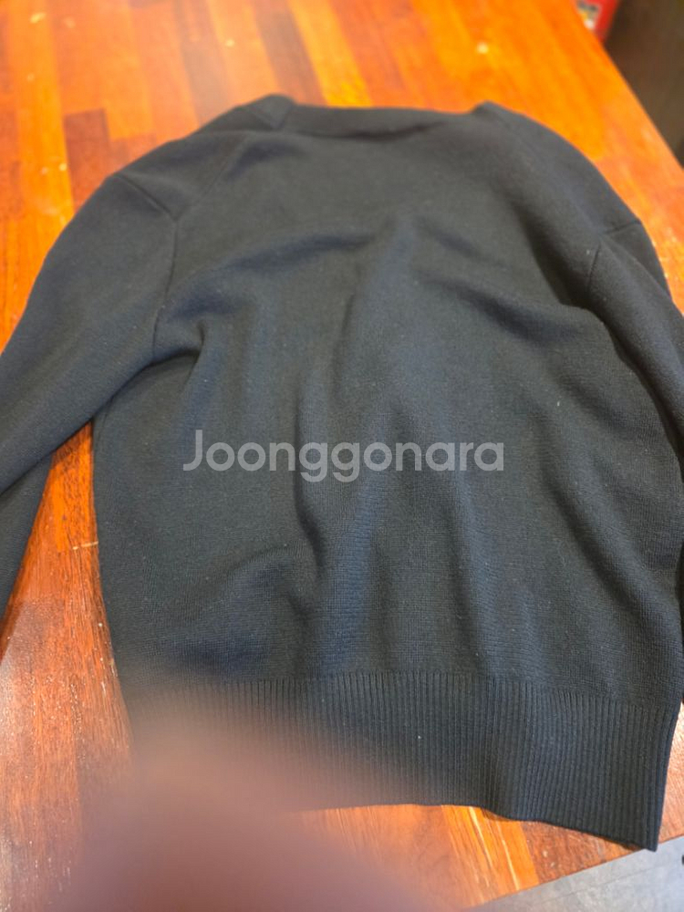 (아미) 레드 하트로고 메리노 울 가디건--1