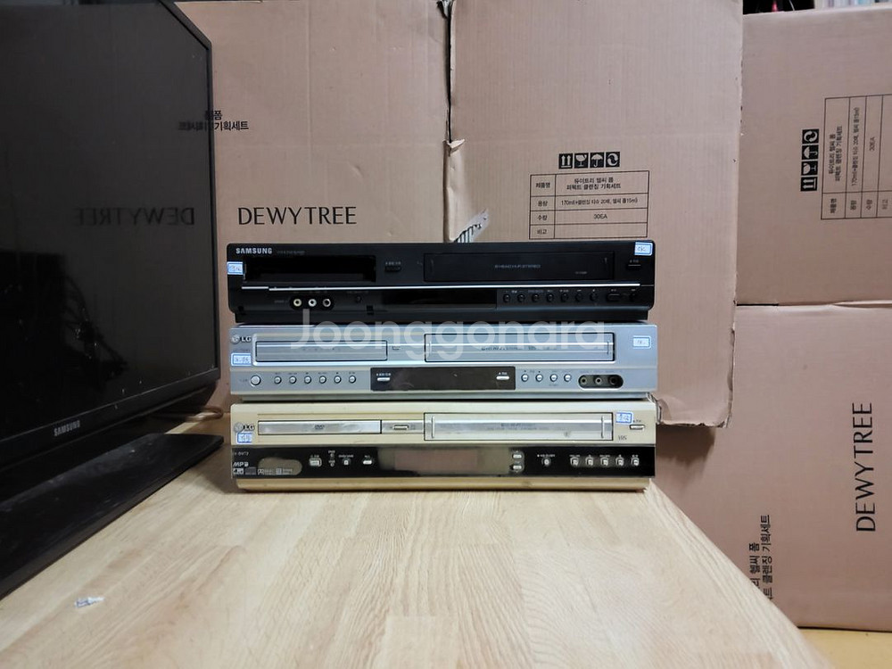 LG 삼성 CD VCD DVD 비디오 플레이어 3대--0