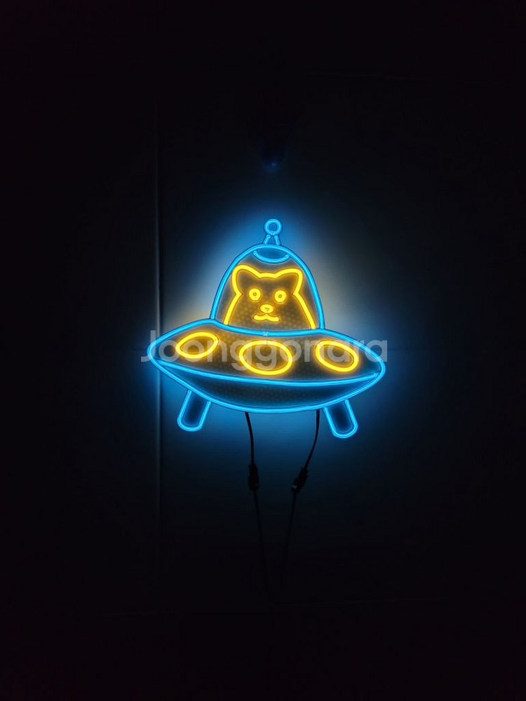 네온사인 햄스터 ufo 외계인 램프--3