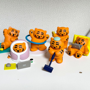 무직타이거 뚱랑이 피규어 6종 풀세트 일괄